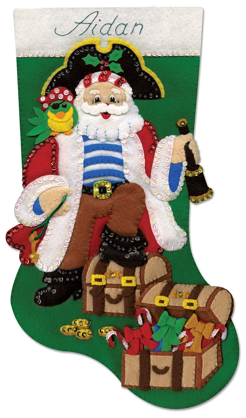 Tobin Pirate Stocking Felt Applique Kit, 18-Inch Long - NewNest Australia