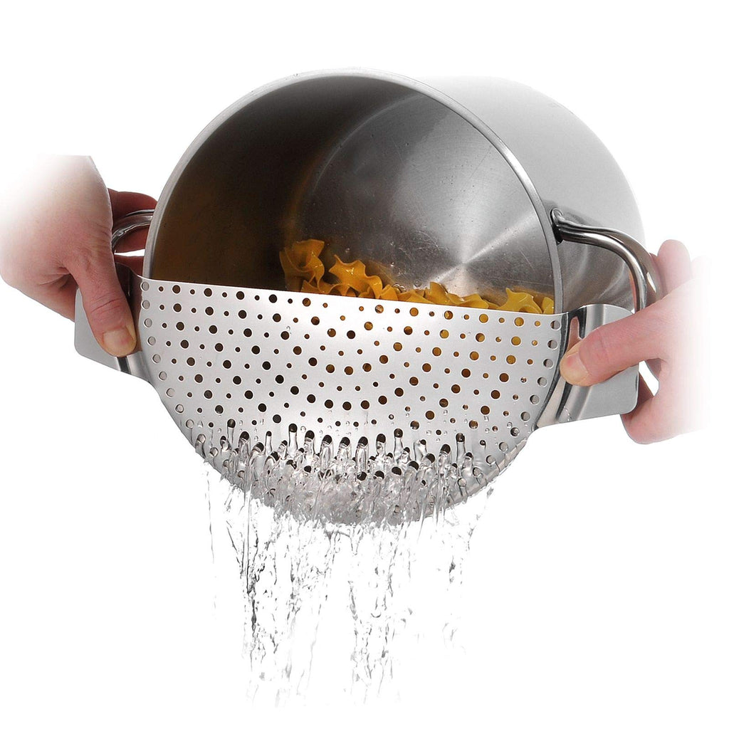 NewNest Australia - Westmark 16392260 Stainless Steel Pan Pot Strainer with Recessed Hand Grips Suitable for All Sizes Up to 10" 