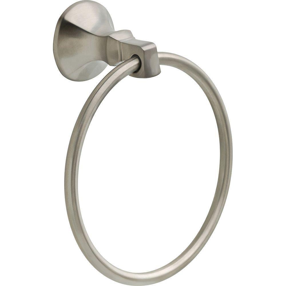 Delta 76446-SS Ashlyn Towel Ring, Stainless Steel Brilliance Stainless, 2.25 x 7.57 x 6.38 inches Brilliance Stainless Steel - NewNest Australia