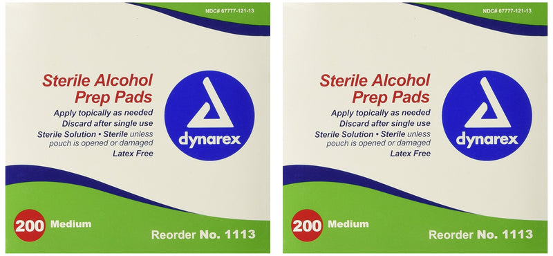 Dynarex 1113 Latex Free Sterile Alcohol Prep Pad, 10.4 Ounce (Pack of 400) - NewNest Australia