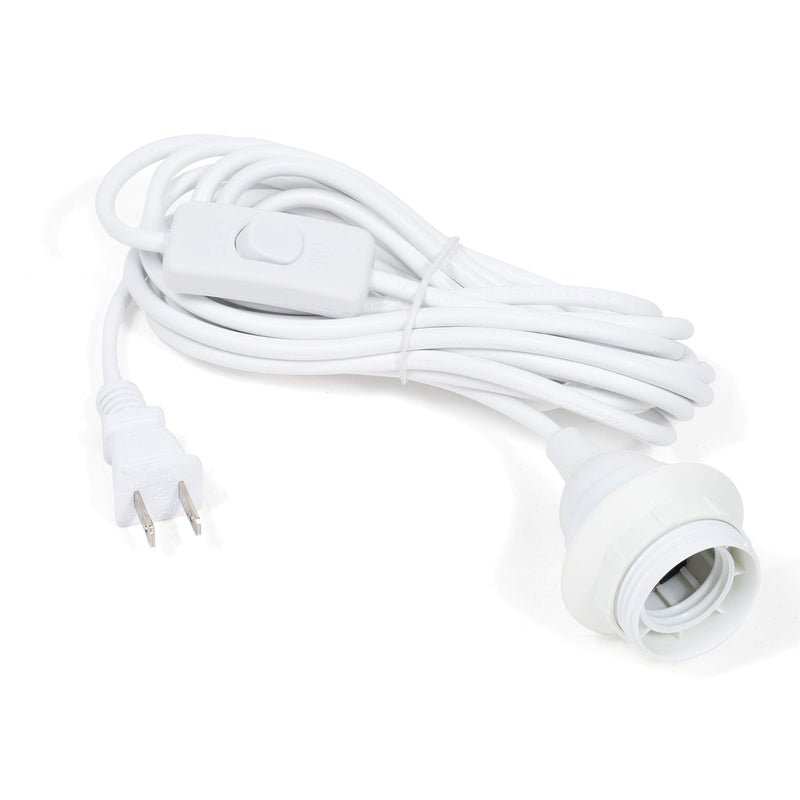 Wallniture Fiore 15 Feet Hanging Lantern Cord with On Off Switch, Room Decor for Pendant Light Bulbs White Socket Set - NewNest Australia