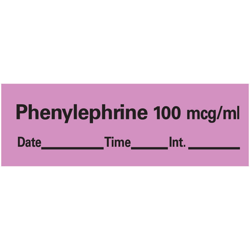 PDC Healthcare AN-81D100 Anesthesia Tape with Date, Time and Initial, Removable, Phenylephrine 100 Mcg/mL 1 Core, 1/2" x 500", Imprints Violet 333 (Pack of 1) - NewNest Australia