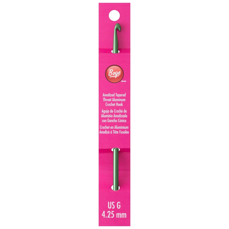 Boye 332621800GM Aluminum Crochet Hook, Size G, 4.25 mm, 6'', Pink - NewNest Australia