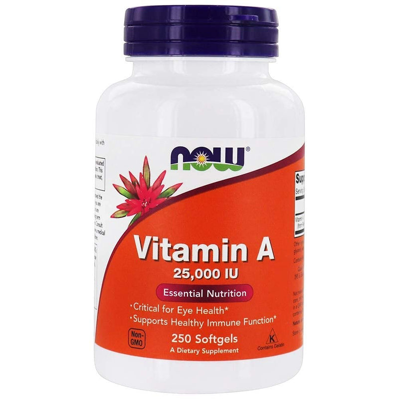 A 25,000 IU - Now Foods - 250 - Softgel - NewNest Australia