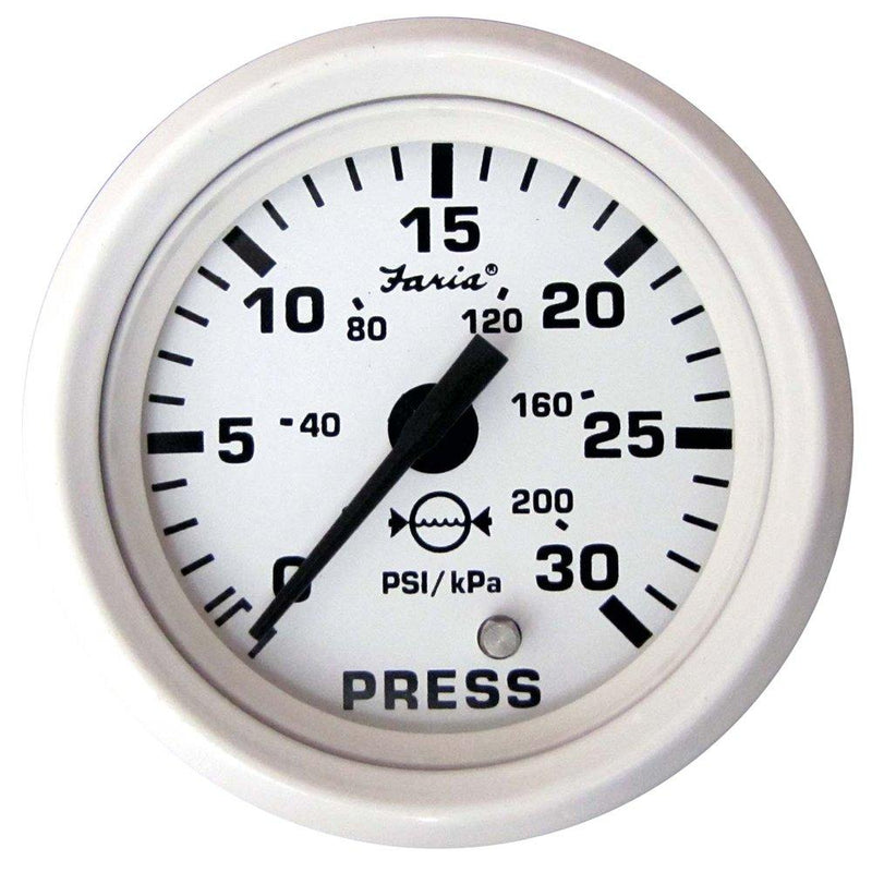 Faria 13108 Dress Water Pressure Gauge Kit 30 PSI - White, 2", Black - NewNest Australia