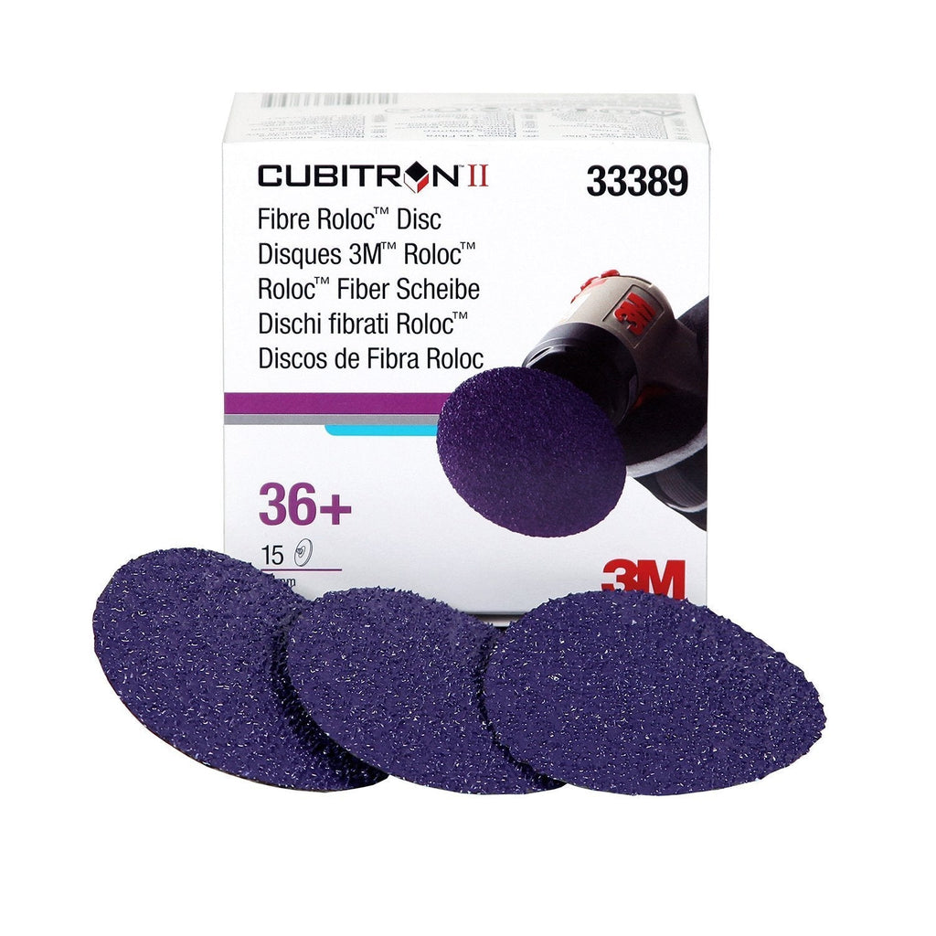 3M Cubitron II Roloc Fibre Disc 786C, 33389, 3 in (75 mm), 36+, 15 discs per carton - NewNest Australia