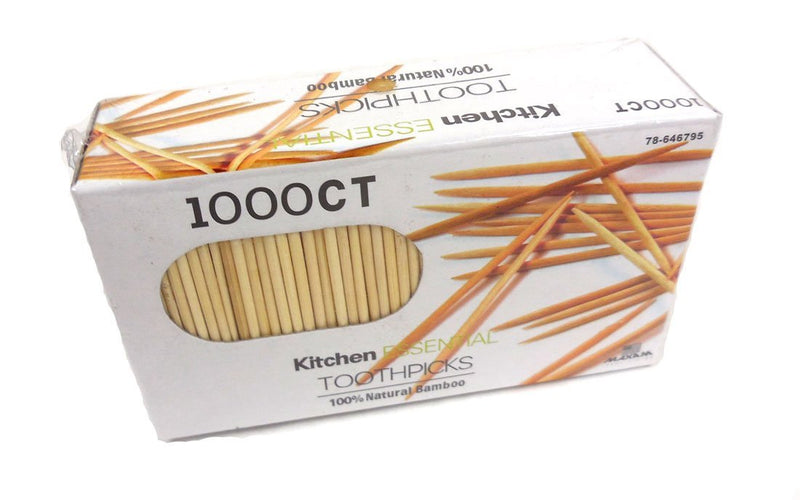 1000 Count 100% Natural Bamboo Toothpicks – Kitchen Essential 1000 Count - NewNest Australia