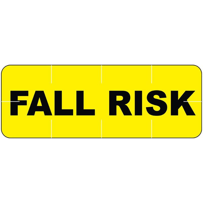 ALERT BANDS 59713051 Label Poly"Fall Risk" Pre-Printed, State Standardization, 11/16" x 1/4", Yellow (Pack of 250) - NewNest Australia