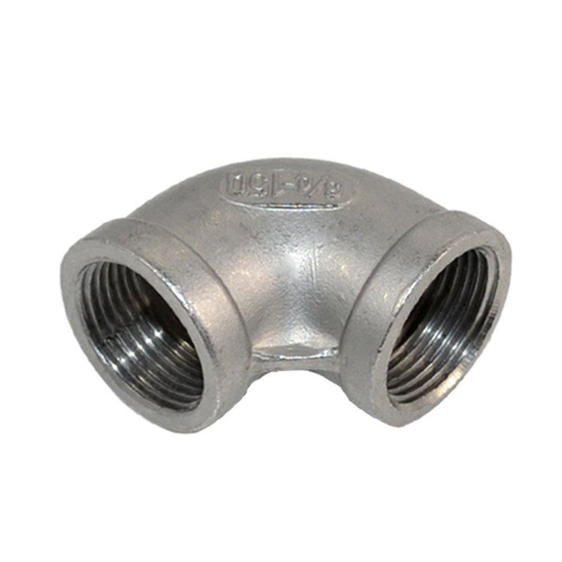 SuperWhole 3/4" Elbow 90 Degree Angled Stainless Steel 304 Female Threaded Pipe Fitting NPT - NewNest Australia