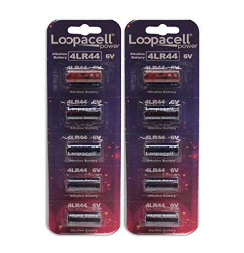 10 Pack 4LR44 / PX28A / L1325 / A544 / K28A / 476A 6V Alkaline Batteries for Dog Shock/Training Collars by Loopacell, 5 Count (Pack of 2) - NewNest Australia