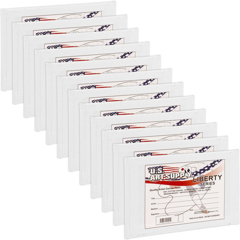 US Art Supply 3 X 5 inch Professional Artist Quality Acid Free Canvas Panel Boards for Painting 12-Pack (1 Full Case of 12 Single Canvas Board Panels) 3" x 5" - NewNest Australia