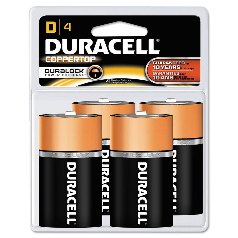 CopperTop Alkaline Batteries with Duralock Power Preserve Technology, D, 4/Pack - NewNest Australia