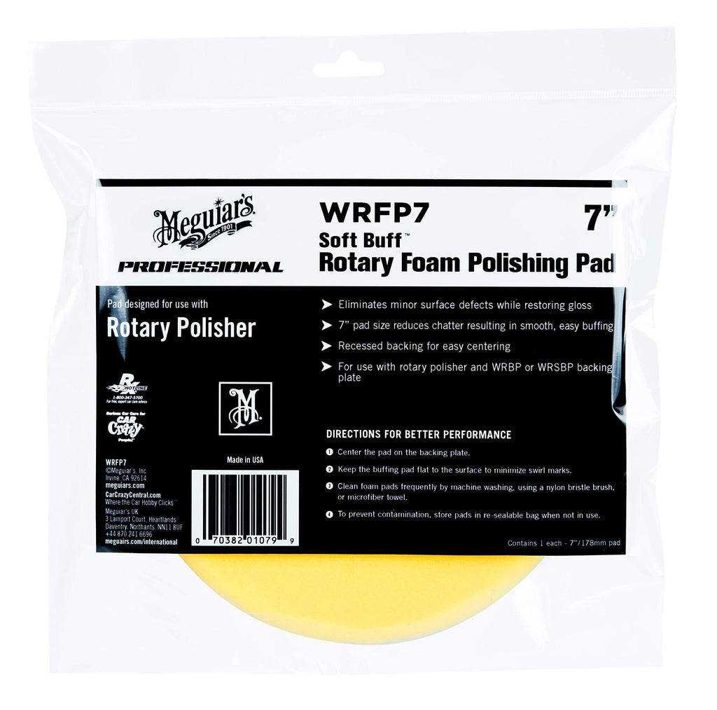 Meguiar’s 7" Rotary Foam Polishing Pad – Hook and Loop Foam Pad Restores High Gloss – WRFP7 - NewNest Australia