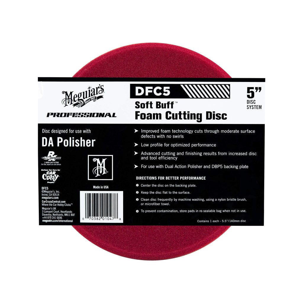 Meguiar's DFC5 Soft Buff DA (Dual Action) 5" Foam Cutting Disc, 1 Pack - NewNest Australia