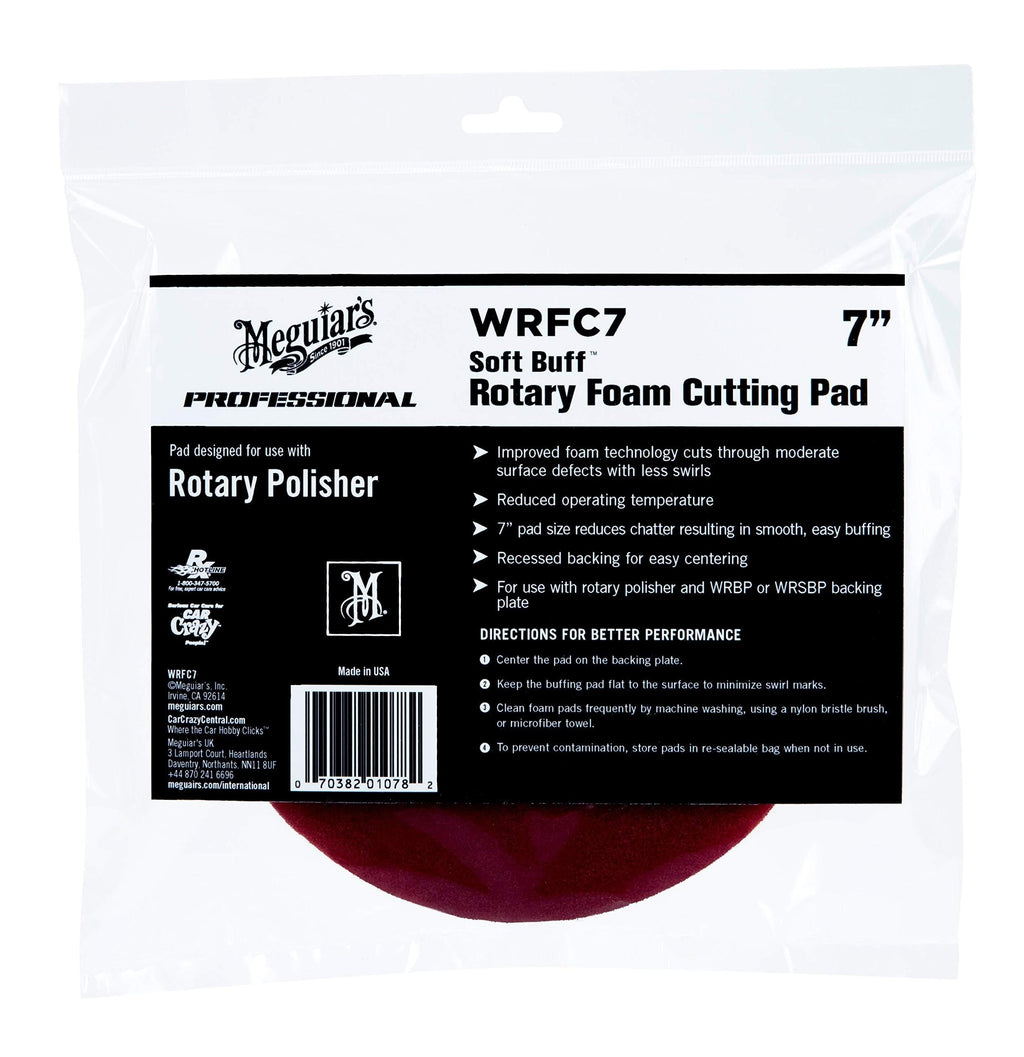 Meguiar's WRFC7 Soft Buff 7" Rotary Foam Cutting Pad, 1 Pack - NewNest Australia