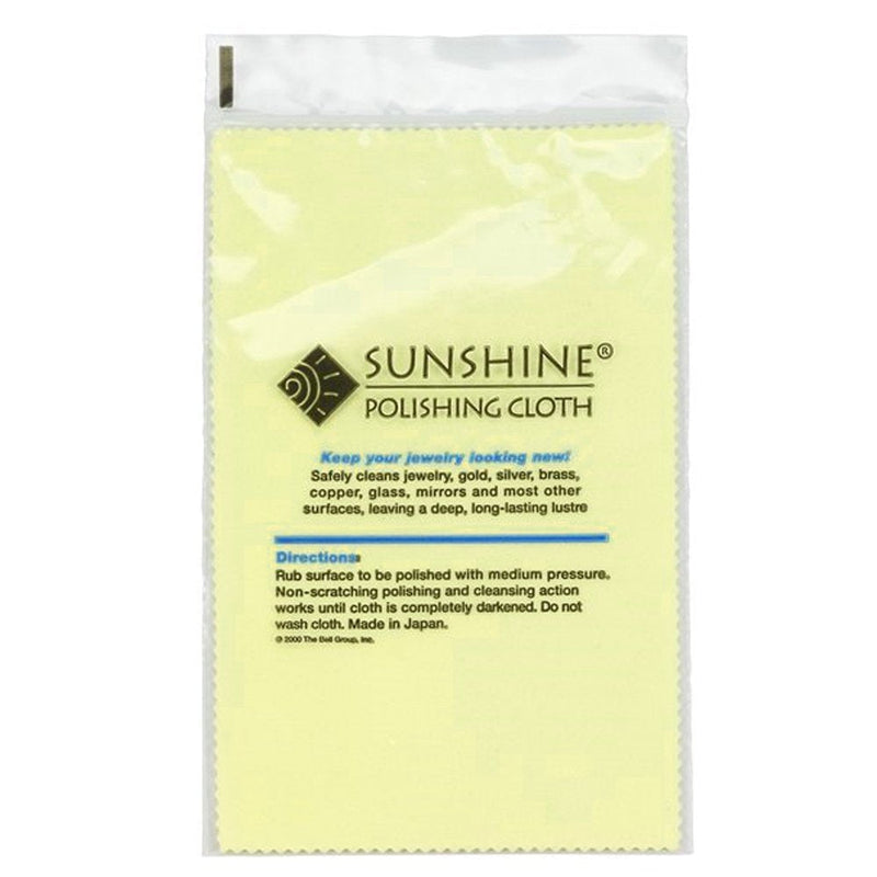 Sunshine Polishing Cloth for Sterling Silver, Gold, Brass and Copper Jewelry. Size: 7.75" X 5" - NewNest Australia