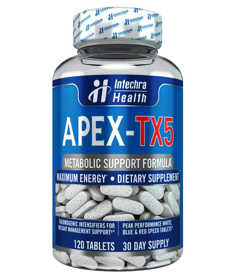 APEX-TX5 Weight Management Dietary Supplement 120 White Blue Red Speck Tablets Manufactured in the USA Highest Professional Quality - NewNest Australia