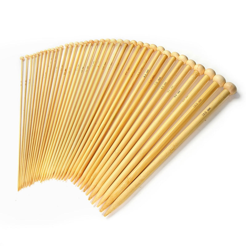 LIHAO 36 PCS Bamboo Knitting Needles Set (18 Sizes From 2.0mm to 10.0mm) - NewNest Australia
