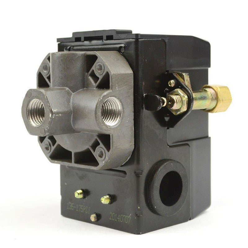 Lefoo Quality Air Compressor Pressure Switch Control 95-125 PSI 4 Port w/Unloader LF10-4H-1-NPT1/4-95-125 Original version - NewNest Australia