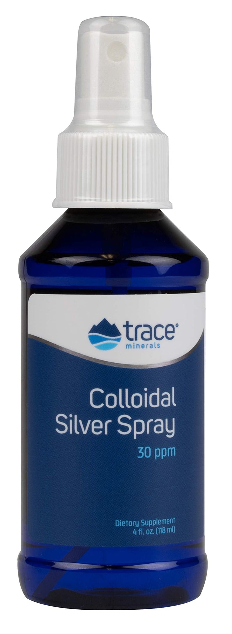 Trace Minerals Research Vegan Colloidal Silver Spray, Bio-Active Silver Hydrosol Liquid Mineral Supplement, Certified Organic, Natural & Pure, 30 PPM, 4 fl. oz, - CLSSP01 - NewNest Australia