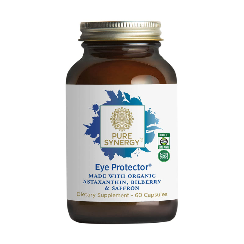 Pure Synergy Eye Protector | 60 Capsules | Made with Organic Ingredients | Non-GMO | Vegan | Eye Vitamins for Eye Health with Natural Lutein, Zeaxanthin, and Astaxanthin - NewNest Australia