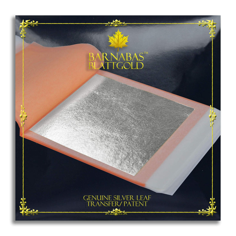 Barnabas Blattgold - Genuine Silver Leaf Sheets, Professional Quality Booklets (Transfer, 3.75", 25 Sheets, Silver) Transfer, 3.75", 25 sheets - NewNest Australia