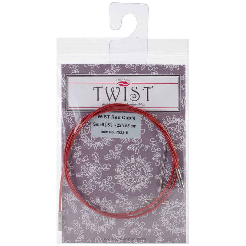 ChiaoGoo 7522-S Twist Lace Interchangeable Cables, 22-Inch ,Small, Red - NewNest Australia