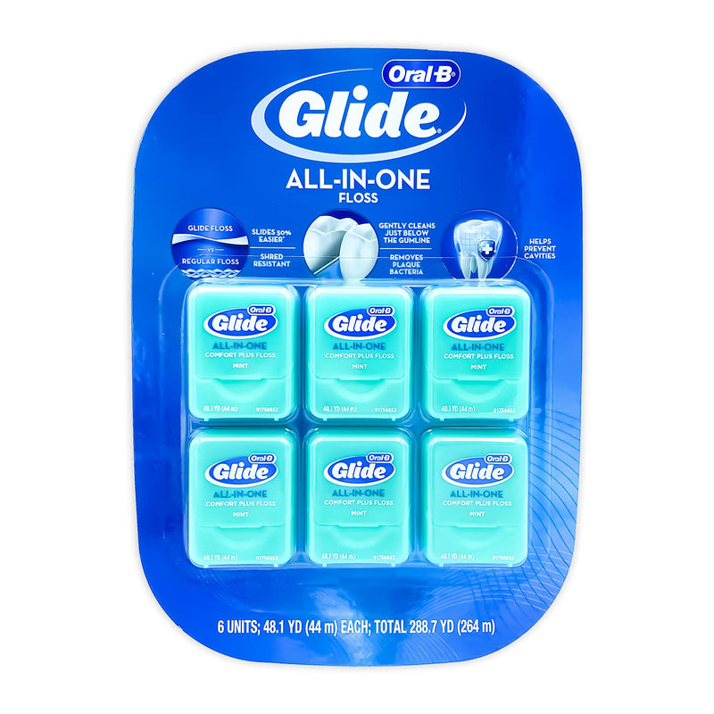 Glide Crest Comfort Plus Dental Floss Mint 40m each (6 pack) - NewNest Australia
