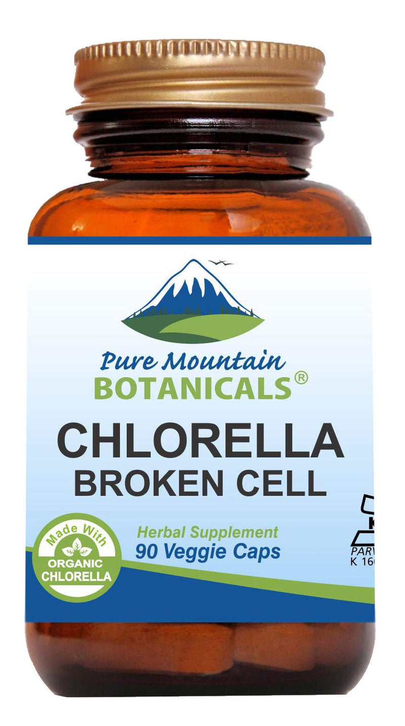 Broken Cell Wall Chlorella Capsules - 90 Kosher Vegan Caps Now with 500mg Organic Chlorella Vulgaris Powder - NewNest Australia