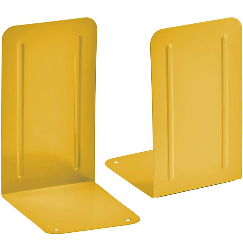 NewNest Australia - Acrimet Premium Metal Bookends (Heavy Duty) (Yellow Color) (1 Pair) 