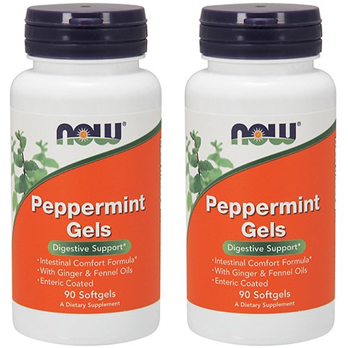 NOW Foods Peppermint Gels with Ginger & Fennel Oils, 90 Softgels (Pack of 2) - NewNest Australia