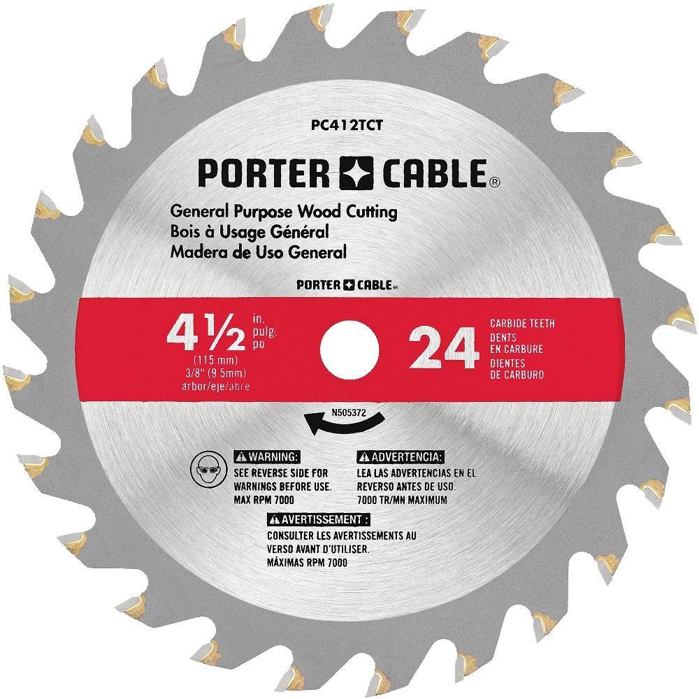 PORTER-CABLE 4-1/2-Inch Circular Saw Blade, 24-Tooth (PC412TCT) - NewNest Australia