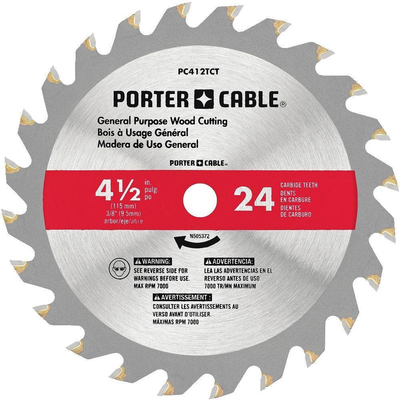 PORTER-CABLE 4-1/2-Inch Circular Saw Blade, 24-Tooth (PC412TCT) - NewNest Australia
