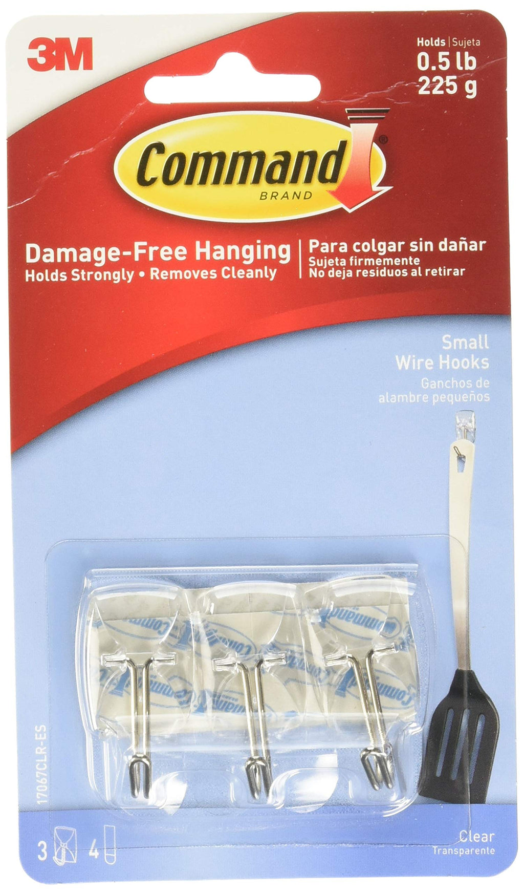 NewNest Australia - Command Small Clear Wire Hooks with Clear Strips, 3 ea (2 Pack) 