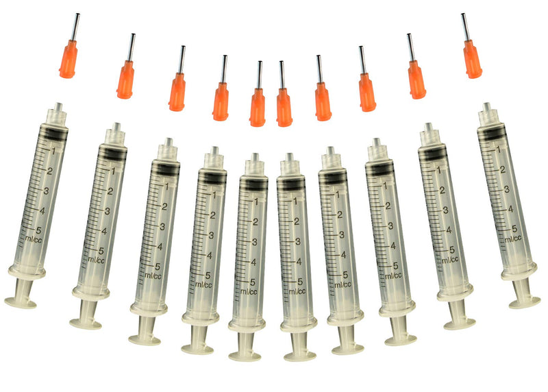 Creative Hobbies Glue Applicator Syringe for Flatback Rhinestones & Hobby Crafts, 5 Ml with 15 Gauge Orange Precision Tip - Value Pack of 10 - NewNest Australia