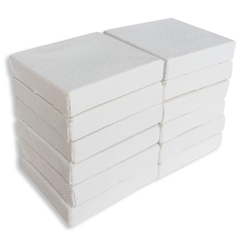 LWR CRAFTS Mini Stretched Canvas 2" X 2" Pack of 12 2"x2"x12 - NewNest Australia