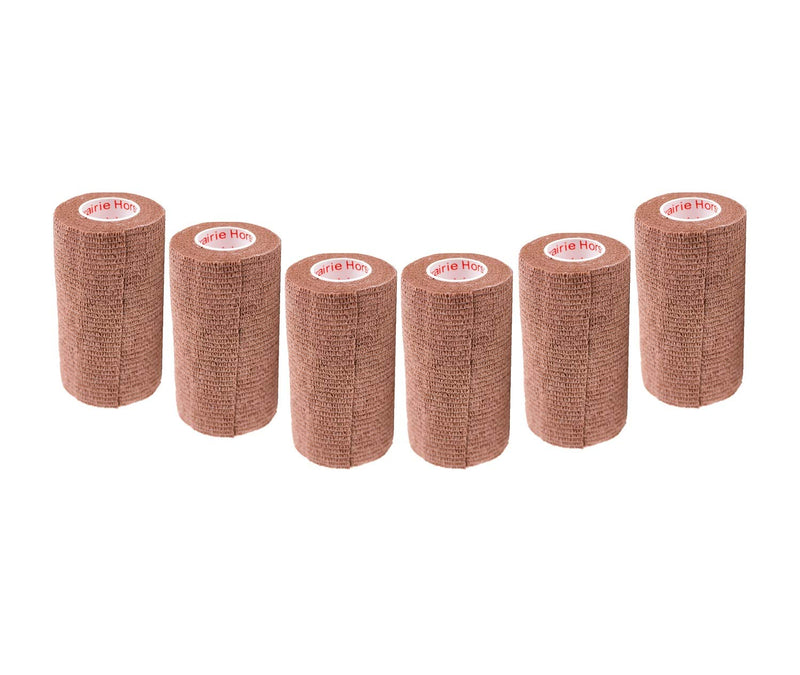 3 Inch Self Adhesive Medical Bandage Wrap Sport Tape (Cool Brown) (6 Pack) Strong Elastic Self Adherent Cohesive First Aid Sport Flex Rolls for Wrist Ankle Knee Sprains and Swelling Cool Brown 6 Count (Pack of 1) - NewNest Australia