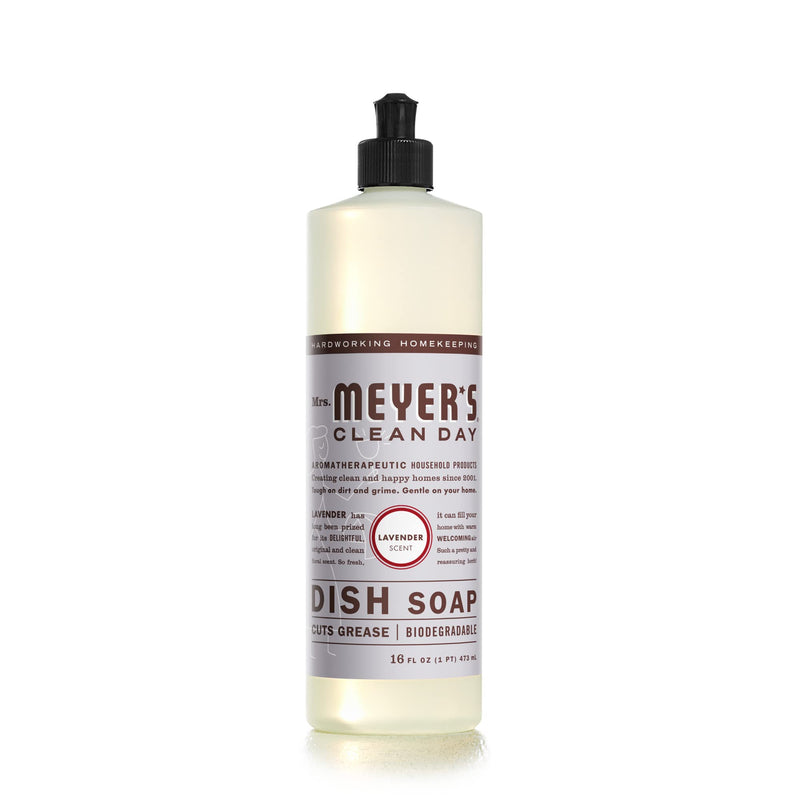 Mrs. Meyer's Liquid Dish Soap, Cruelty Free Formula, Lavender Scent, 16 oz - NewNest Australia