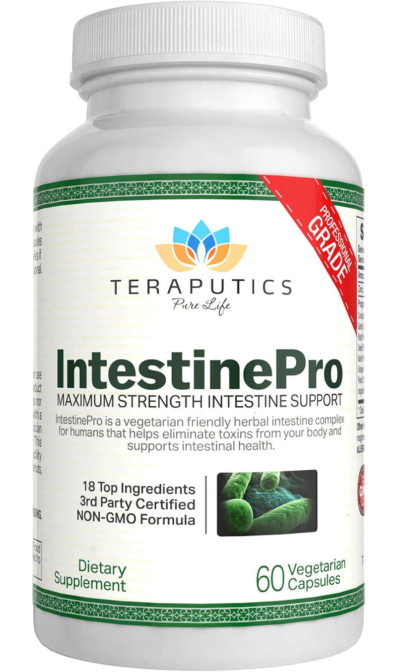 IntestinePro Intestine Support for Humans with Non-GMO Wormwood, Black Walnut, Echinacea + 15 More Premium Ingredients, 60 Vegetarian Capsules - NewNest Australia