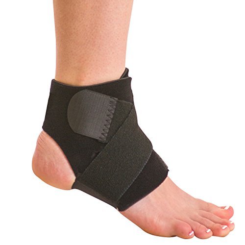 BraceAbility Neoprene Water-Resistant Ankle Brace | Compression Foot Wrap for Swimming, Running, Surfing, Diving, Exercise, Athletic Support & Protection, Sprains, Tendonitis and PTTD Pain (S/M) Small/Medium (Pack of 1) - NewNest Australia