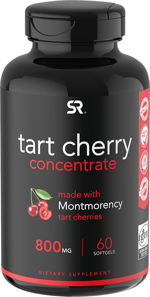 Tart Cherry Concentrate - Made from Montmorency Tart Cherries; Non-GMO & Gluten Free (60 Liquid Softgels) - NewNest Australia