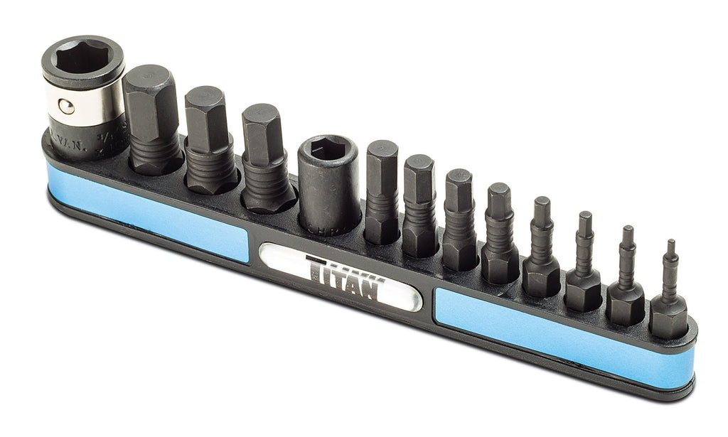 Titan 16038 13-Piece Metric Impact Grade Hex Bit Set - NewNest Australia