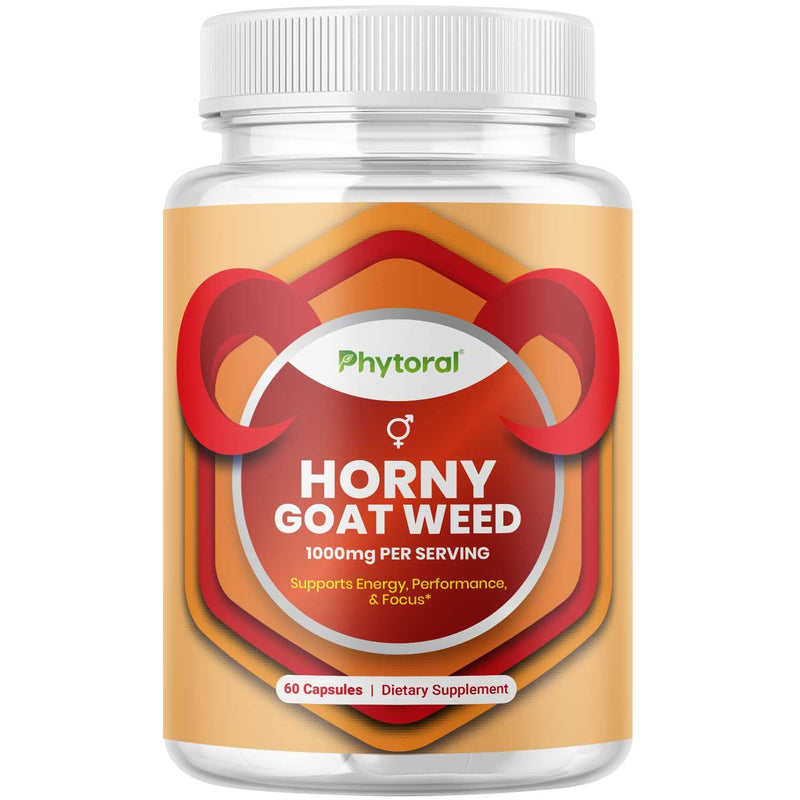 Pure Horny Goat Weed Extract with Maca Powder – Immune Support – Helps Increase Drive and Stamina – Booster for Men and Women Tongkat Ali Plus L-Arginine Increases Energy – 60 Capsules - NewNest Australia