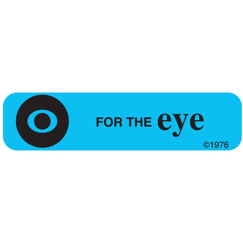 PHARMEX 1-18G Permanent Paper Label,"for The Eye", 1 9/16" x 3/8", Blue (500 per Roll, 2 Rolls per Box) - NewNest Australia