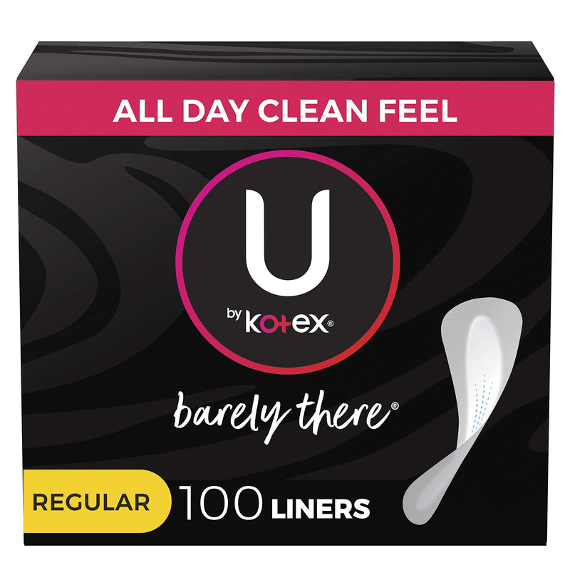 Barely There Thin Panty Liners, Light Absorbency, Regular Length, Unscented 100 Count (Pack of 1) - NewNest Australia