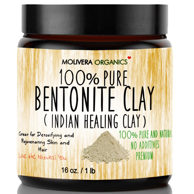 Molivera Organics Bentonite Clay for Detoxifying and Rejuvenating Skin and Hair, 16 oz. - NewNest Australia