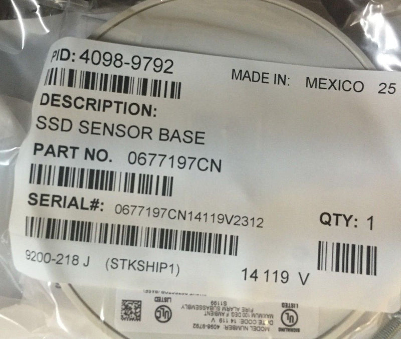 SIMPLEXGRINNELL 4098-9792 4.875 INCHES, for USE with SIMPLEX Intelligent Control Panel, FLANGED, White, SSD Sensor Base, SNAP-in, ADDRESSABLE - NewNest Australia