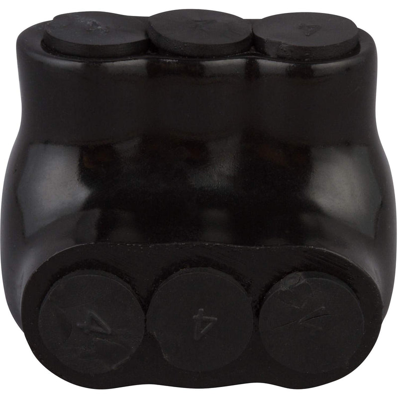 Morris Products Black Insulated Multi-Cable Connector 3 Wire Ports, 2-14 Wire Range, Slotted Allen Hex 1.6“ L x 1.5” H Dual Entry, 1-Pack 97624 3 - Wire Ports - NewNest Australia