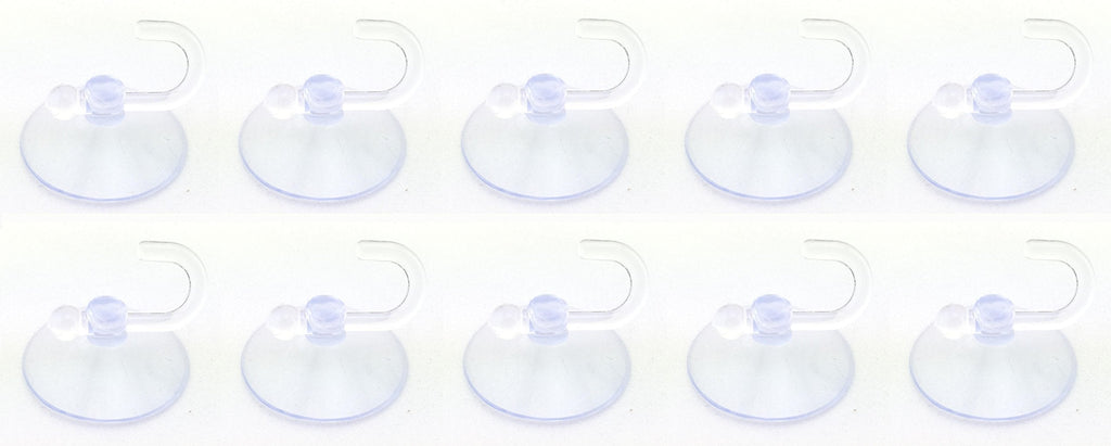 NewNest Australia - Swivel Hooks Clear Plastic Suction Cups - 30 mm, Set of 10,Clear, For Glass Windows, Windshield, Tile, Kitchen, Bathroom Mirror, Shower Wall, Terrarium, Car Window, Office, Hangers, Kitchen, Office, D 