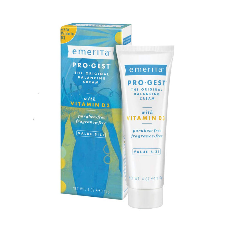 Emerita Pro-Gest Balancing Cream with Vitamin D3 | USP Progesterone Cream from Wild Yam for Optimal Balance at Midlife | 4 oz - NewNest Australia